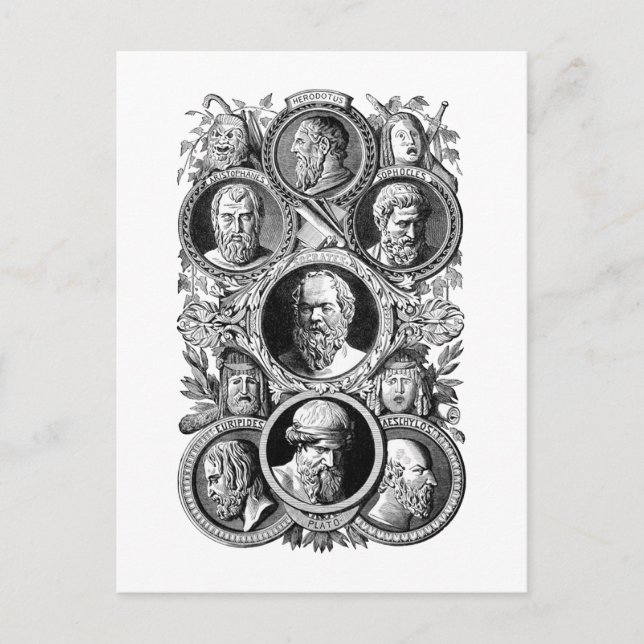 Greek Philosophers Postcard (Front)