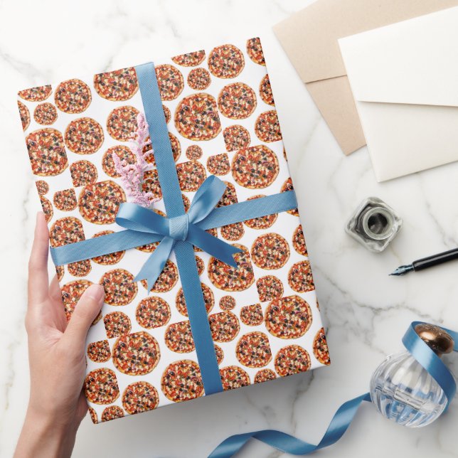 Greek pizza pattern wrapping paper (Gifting)
