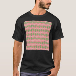 Greek Pottery Motif Pink, Green &amp; Red, Classic T-Shirt