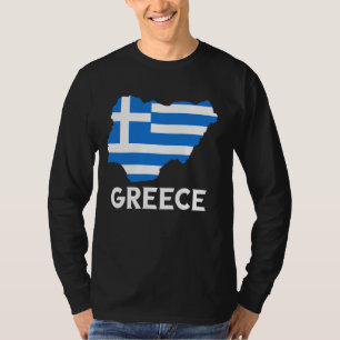 Greek Pride Hellenic Hellenes Greece Flag Map Gree T-Shirt