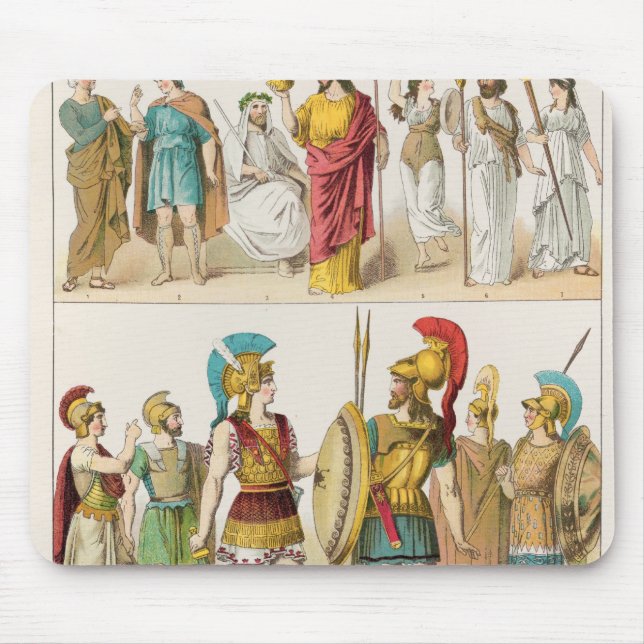 Greek Religious and Military Dress Mouse Mat (Front)
