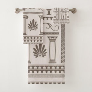 Greek Revival Motif Bath Towel Set
