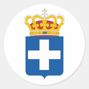 Greek Royal Arms, Greece Classic Round Sticker