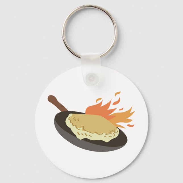 Greek Saganaki Key Ring (Front)