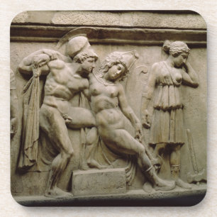 Greek Sarcophagus with a Scene showing the Battle Coaster