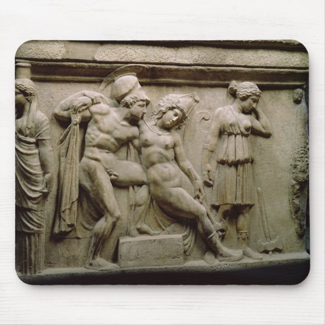 Greek Sarcophagus with a Scene showing the Battle Mouse Mat (Front)
