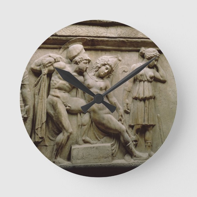 Greek Sarcophagus with a Scene showing the Battle Round Clock (Front)