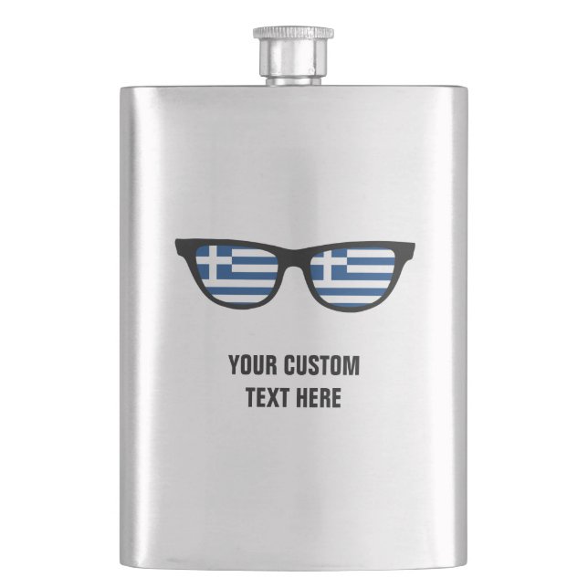 Greek Shades custom flask (Front)