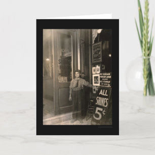Greek Shoe Shine Boy 1908 Card
