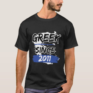 Greek Since 2011 Greece Map Greek T-Shirt