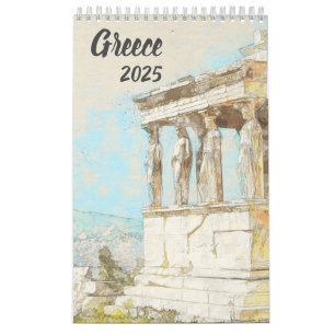 Greek sketches 2025 calendar