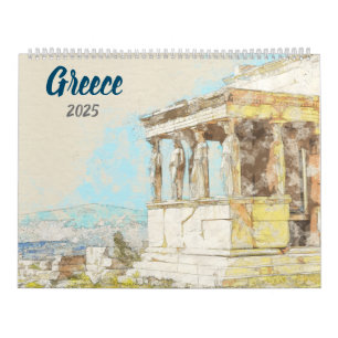 Greek sketches calendar 2025