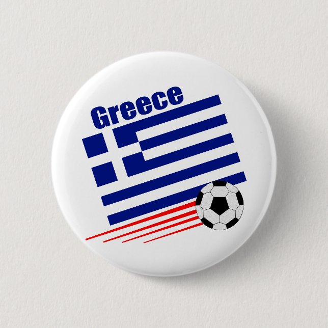 Greek Soccer Team 6 Cm Round Badge (Front)