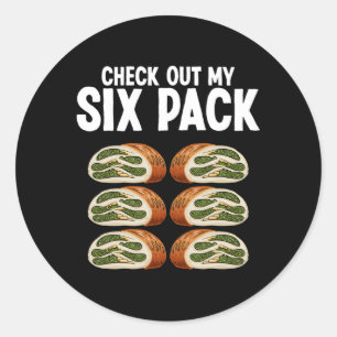 Greek Spanakopita Pan Greek Foodie Spanakopita Sac Classic Round Sticker