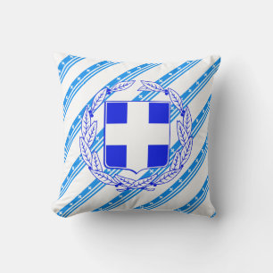 Greek stripes flag cushion