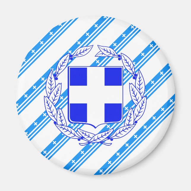 Greek stripes flag magnet (Front)