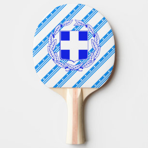 Greek stripes flag ping pong paddle