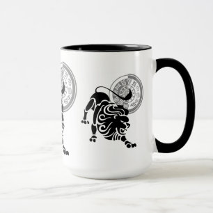Greek style Leo Lion Zodiac Chart Mug