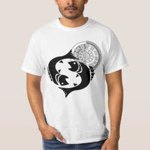 Greek style Pisces with Fish Zodiac Chart T-Shirt