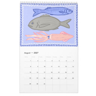 Greek Summer Scenes & Patterns Kitchen Calendar