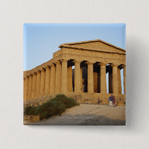 Greek Temple 15 Cm Square Badge