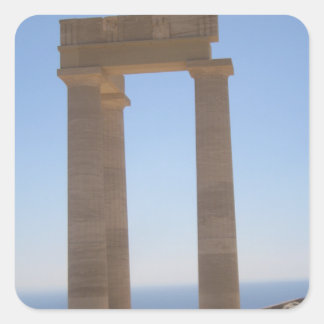 Greek Temple Square Sticker