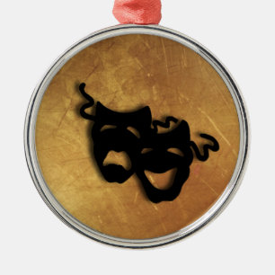 Greek Theatre Mask of Comedy and Tragedy Ornament