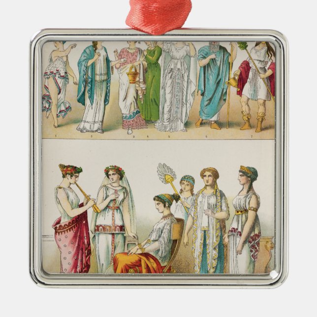 Greek Theatrical Dress Metal Tree Decoration (Front)