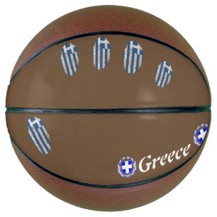 Greek touch fingerprint flag basketball