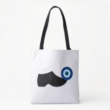 Greek Tsarouhi Tsolias Eye Nazar Blue Tote Bag