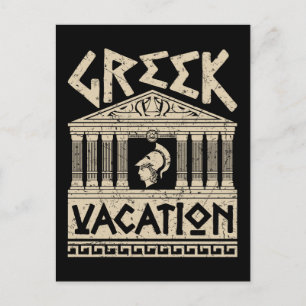 Greek Vacation Greece Tourist Travel Postcard