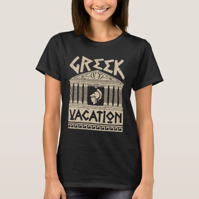 Greek Vacation Greece Tourist Travel T-Shirt (Front)