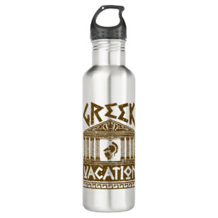 Greek Vacation Greek Travel Tourist Souvenir 710 Ml Water Bottle