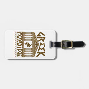 Greek Vacation Greek Travel Tourist Souvenir Luggage Tag