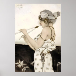 Greek Virgins by Raphael Kirchner Art Nouveau Poster