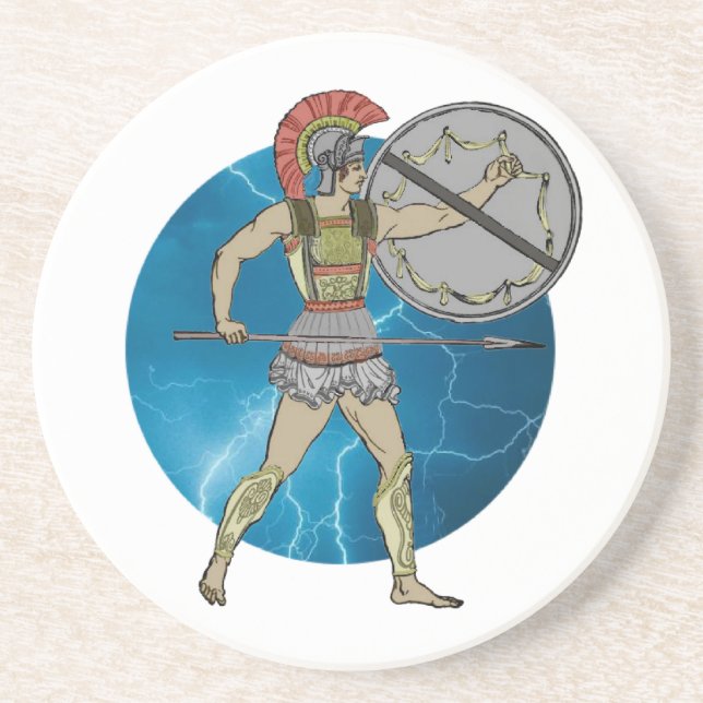 Greek Warrior Coaster (Front)
