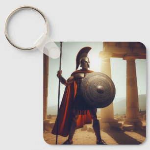 Greek warrior key ring