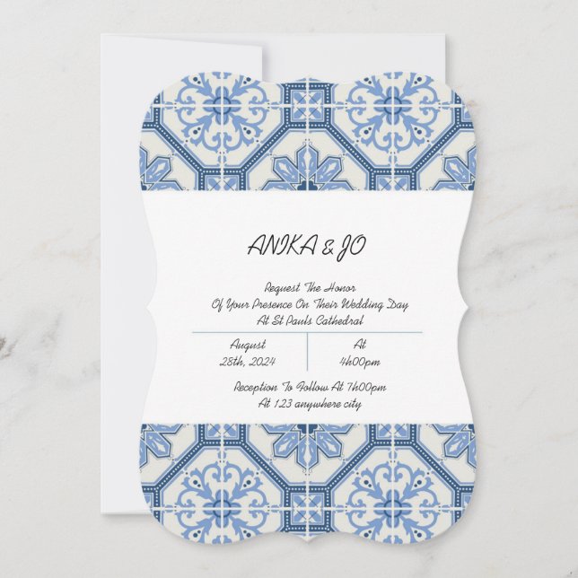 GREEK WEDDING INVITATION, WEDDING INVITATION (Front)