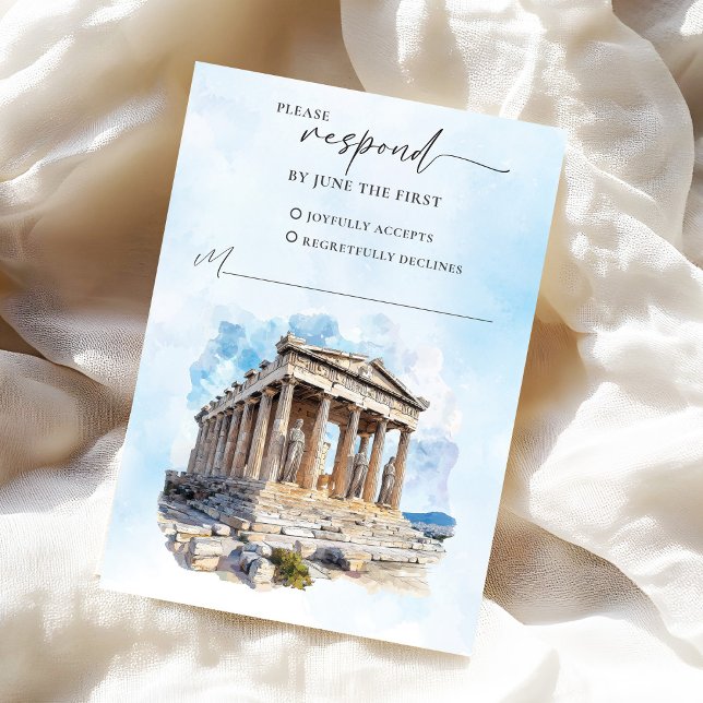 Greek Wedding RSVP Response Card (Greek Wedding RSVP Response Card)