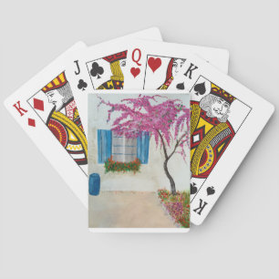 Greek window playing cards