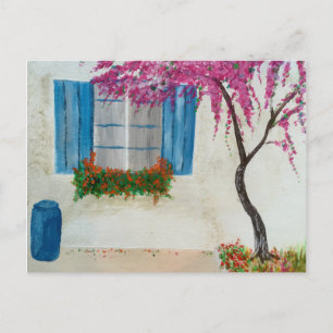 Greek window   postcard