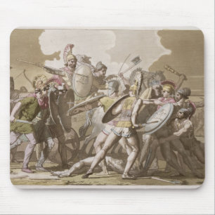 Greeks and Trojans Fight over the Body of Patroclu Mouse Mat