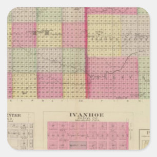 Greeley, Wichita, and Scott Counties, Kansas Square Sticker