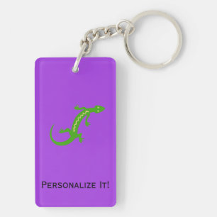 Greem lizard key ring