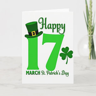 Green 17 Pattern St Patricks Card