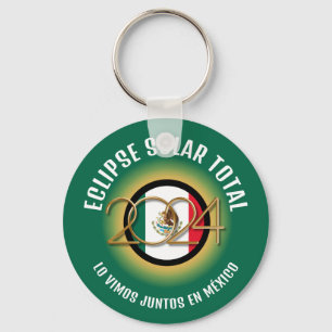 Green 2024 TOTAL SOLAR ECLIPSE Mexico Key Ring