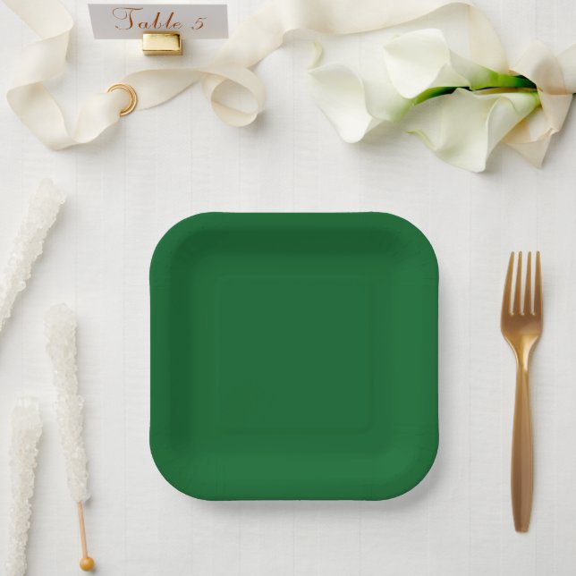 Green 2025 paper plate (Wedding)