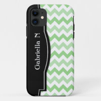 Green 2-Tone Chevron Black Frame iPhone 5 case