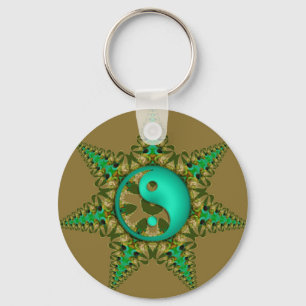 Green 2 YinYang Keychain