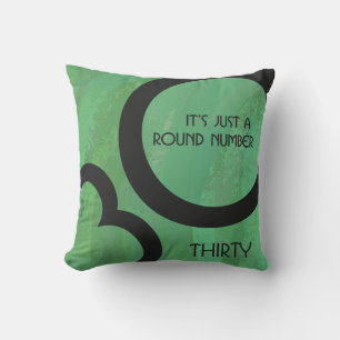 Green 30 Decade Birthday Cushion